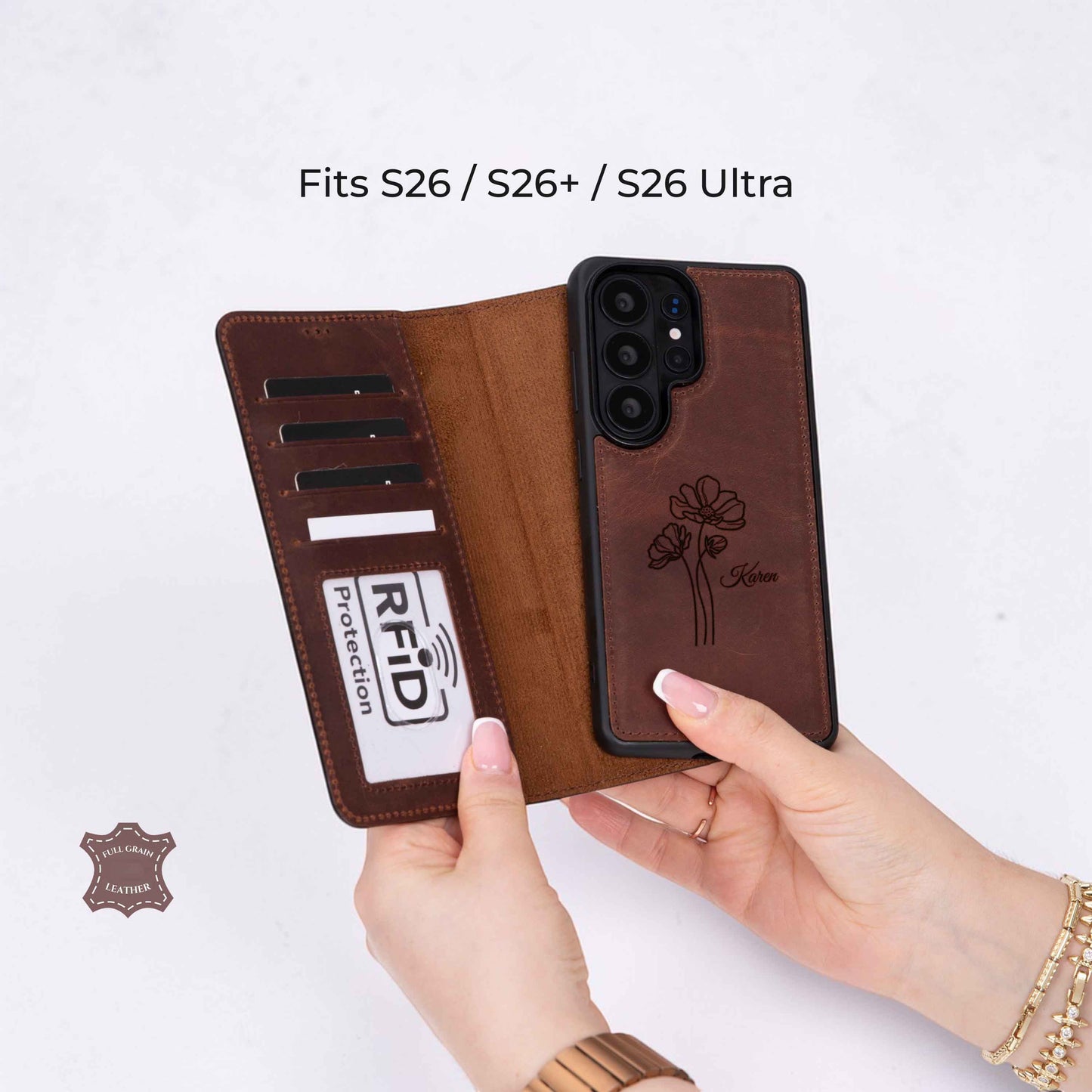 Samsung Galaxy S26 Detachable Leather Wallet Case