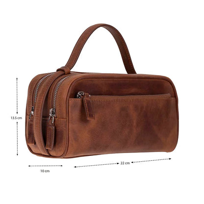 Leather Dopp Kit for Travel and Everyday Use